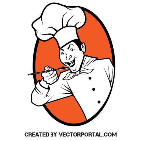 Chef tasting food Royalty Free Stock SVG Vector and Clip Art