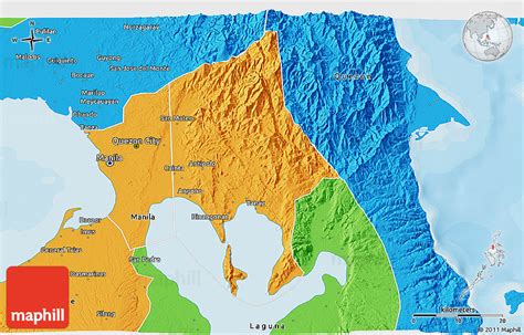 Political 3D Map of Rizal