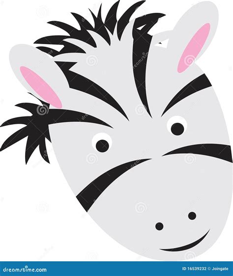 Cartoon zebra face stock vector. Illustration of black - 16539232