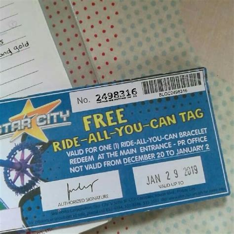 FOUR RIDE ALL U CAN (STAR CITY) TICKETS!!!, Tickets & Vouchers, Local ...