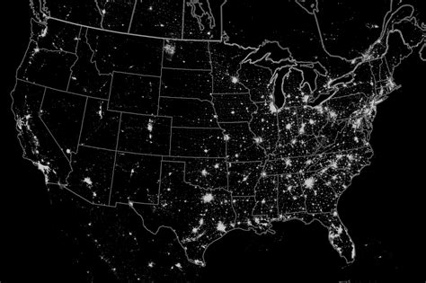 map-of-the-usa-at-night-satellite-us-north-america-darken | Bus Charter