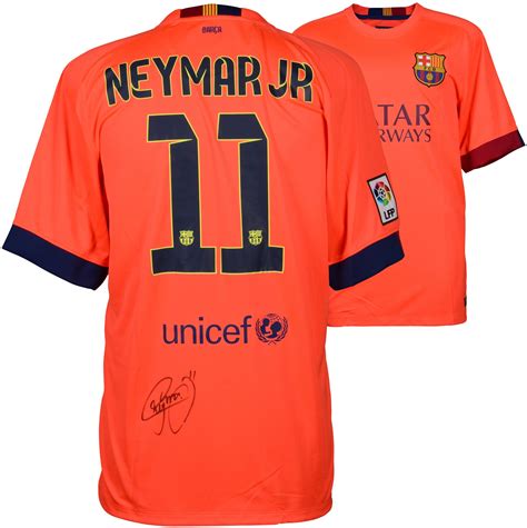 Neymar FC Barcelona Autographed Orange Jersey