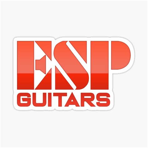 "ESP Guitars Red Logo" Sticker for Sale by wasisnt | Redbubble