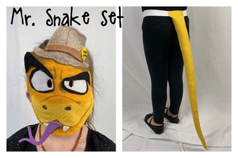 Mr. Snake Tail and Face Mask Set. Bad Guys Costume. - Etsy Ireland