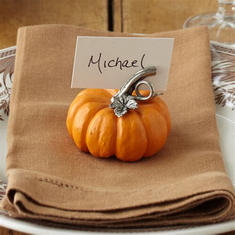 Pumpkin Place Card Holder - Stonewall Kitchen