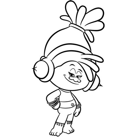 DJ Suki from Trolls Coloring Pages - XColorings.com