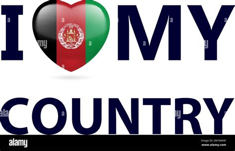 Heart with Afghan flag colors. I Love My Country - Afghanistan Stock Vector Image & Art - Alamy