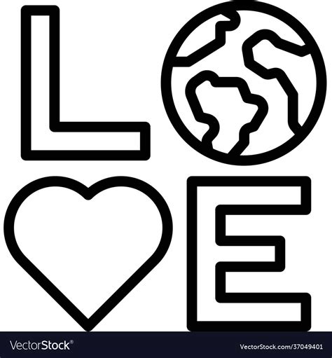 Love earth icon day related Royalty Free Vector Image