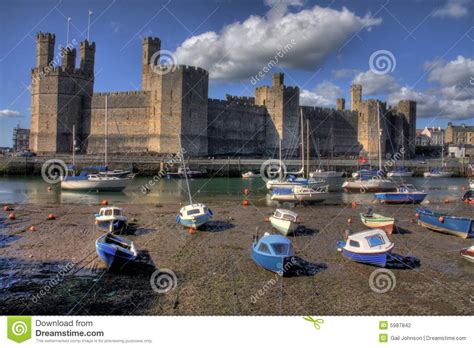 Caernarfon castle stock photo. Image of cadw, towers, caernarfon - 5987842