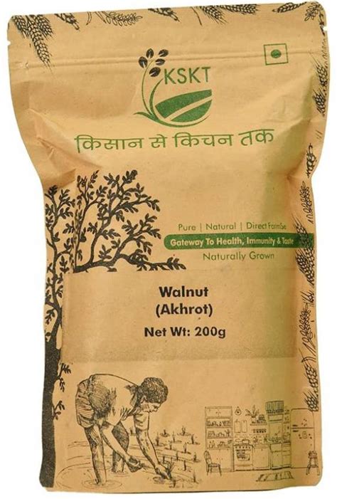 KSKT- Kisaan se kitchen tak Organic Walnut/ Akhrot | 100% Natural Premium Walnut | High in Fiber ...