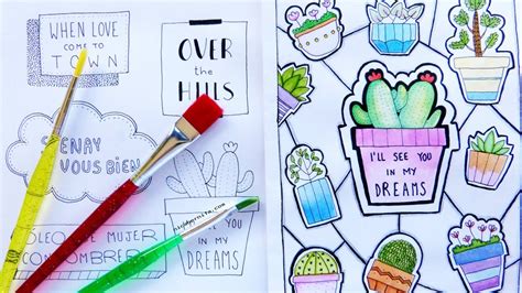 COVER PAGE DESIGN FOR PROJECTS, BANNERS & TITLES 🌵 DRAWING CACTUS AND PLANTS - YouTube