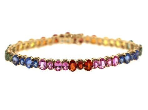 Dilamani Jewelry | Rainbow Sapphire & Diamond Bracelet