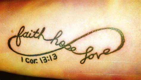 My latest Addition to my ink!! Tattoo on my forearm! "And now abide ...