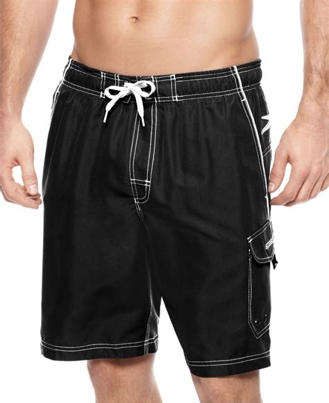 Speedo Men's Performance Marina Swim Trunks in Black for Men | Lyst