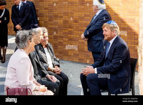 King Willem-Alexander of the Netherlands reveals National Holocaust Namesmonument in Amsterdam ...