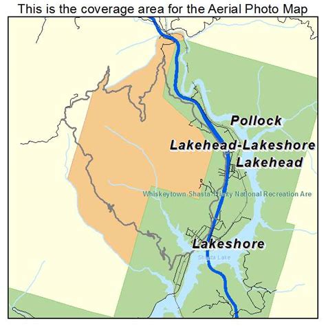 Aerial Photography Map of Lakehead Lakeshore, CA California