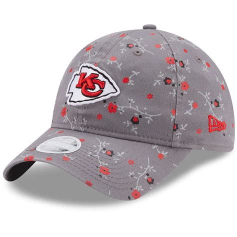 Women's New Era Gray Kansas City Chiefs Blossom 9TWENTY Adjustable Hat