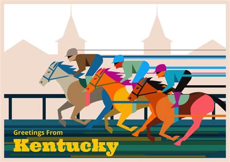 Kentucky Derby Postcard Illustration 198726 Vector Art at Vecteezy