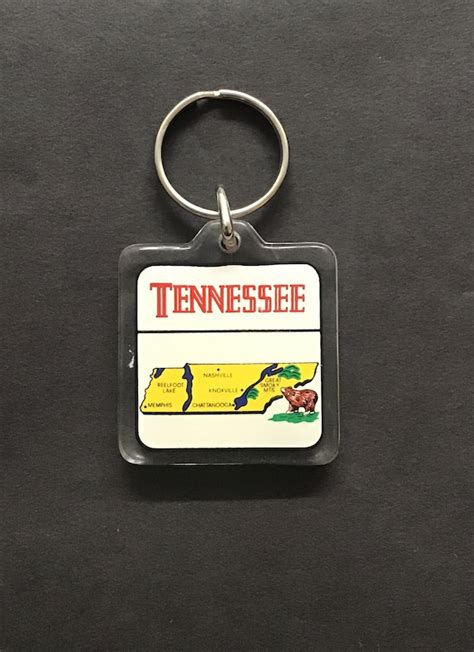 Vintage TENNESSEE State Outline Map Travel Souvenir K… - Gem