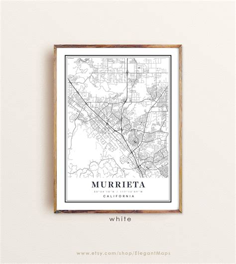 Murrieta California map Murrieta CA map Murrieta city map | Etsy