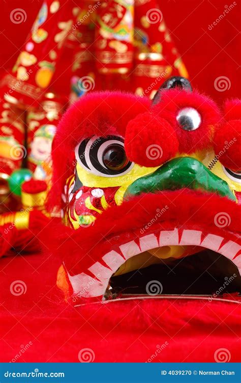 Chinese lion head stock photo. Image of costume, traditional - 4039270