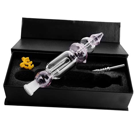 2021 Straw Set Kit For Dabs Glass Titanium Tip Nail Pink Black Blue Green For Recycler Dab Rig ...