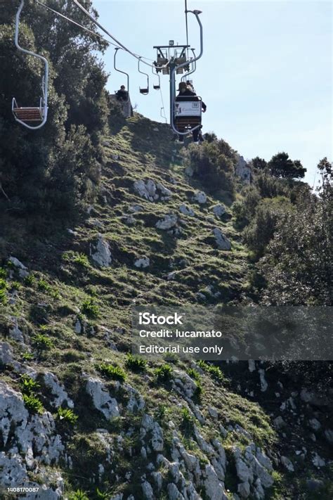 Anacapri Final Section Of The Monte Solaro Chairlift Stock Photo ...