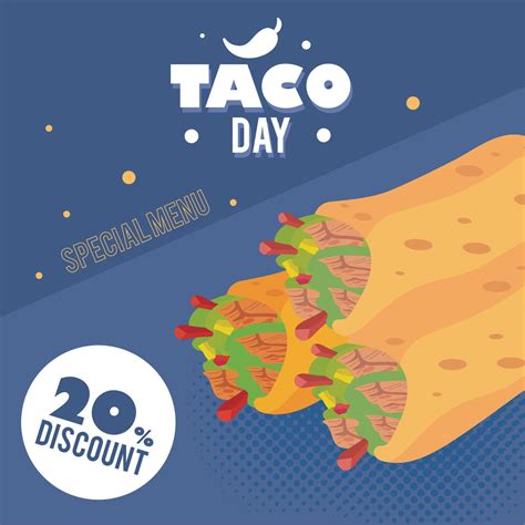 taco day special menu 10506899 Vector Art at Vecteezy