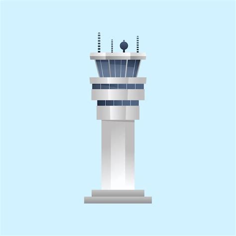 Premium Vector | Air traffic control tower vector illustration