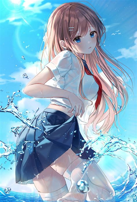 Summer, fate, long hair, girl, sunny, anime, HD phone wallpaper | Peakpx