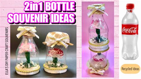 2 in 1 BOTTLE SOUVENIR IDEAS | DIY SOUVENIRS | FLOWER IN THE BOTTLE ...