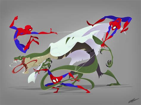 Spiderman Vs Lizard Wallpaper