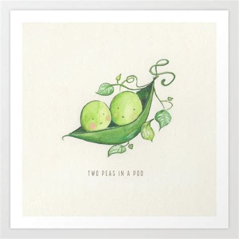 Buy Two Peas in a Pod Art Print by rachelbowen. Worldwide shipping available at Society6.com ...