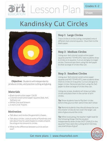 Kandinsky Circles: Lesson Plan Download | Art education lessons, Art ...