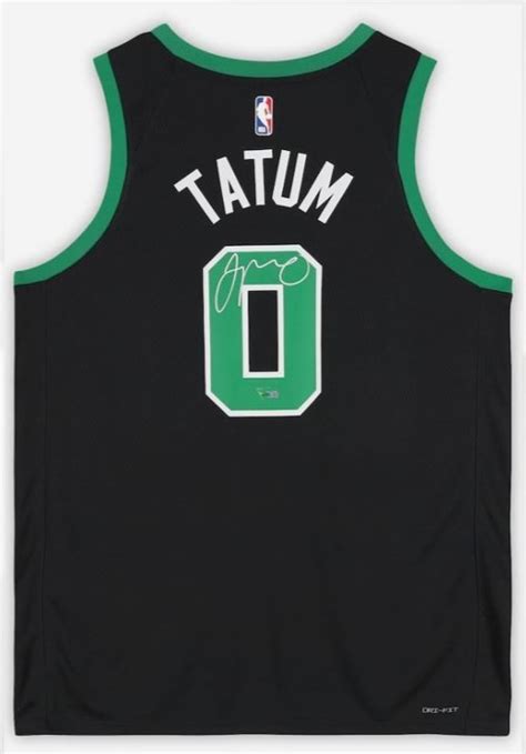 Jayson Tatum Autographed Boston Celtics Basketball Black Swingman ...