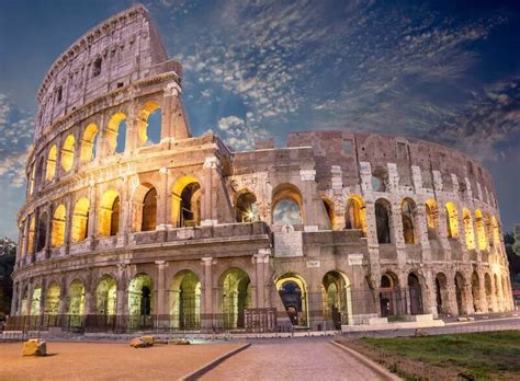 Ancient Roman Colosseum At Night