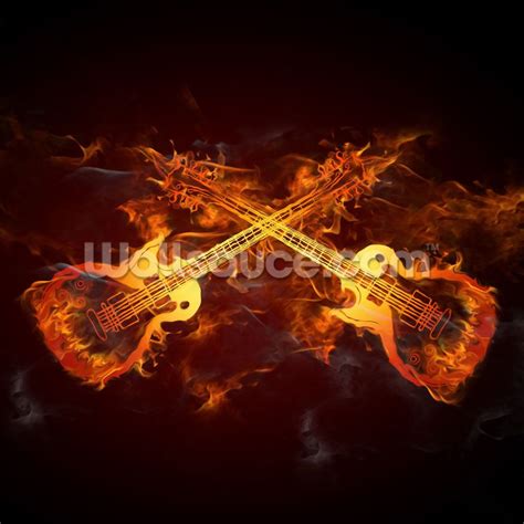 Guitar On Fire Wallpapers on WallpaperDog