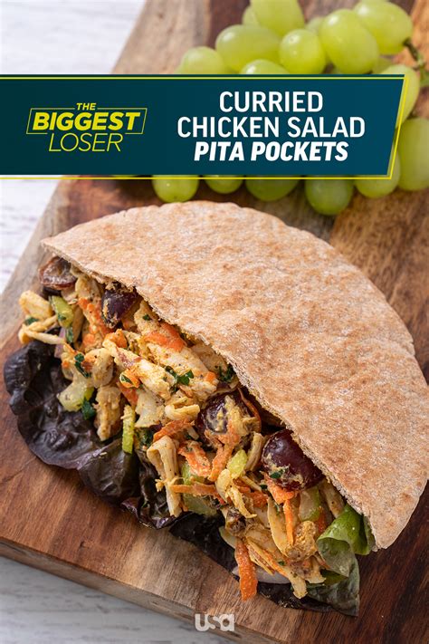 Curried Chicken Salad Pita Pockets | Chicken curry salad, Biggest loser recipes, Macro meals