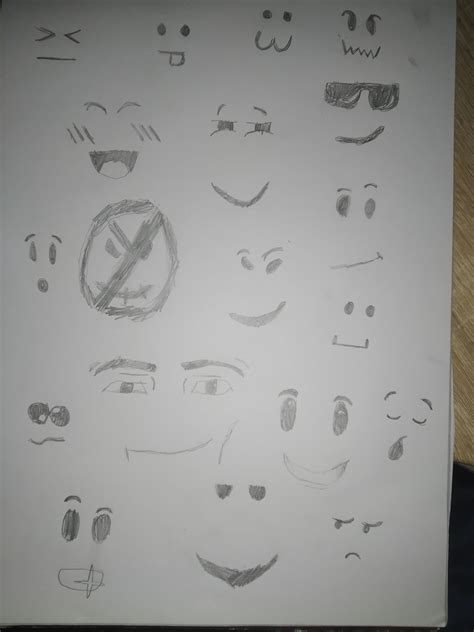 drew some faces : r/roblox