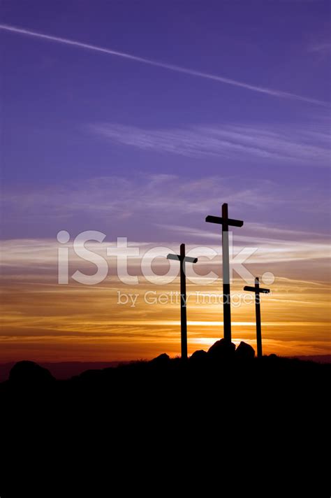 Three Crosses At Sunset Stock Photo | Royalty-Free | FreeImages