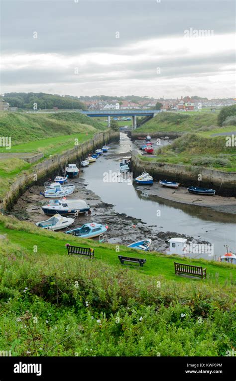 Seaton Sluice Harbour at Seaton Sluice, Northumberland Stock Photo - Alamy