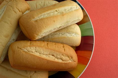 Bratwurst Buns on Plate Close View Stock Image - Image of natural, buns ...