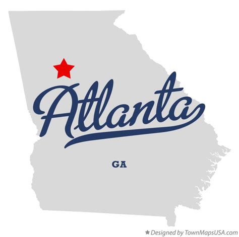 Map of Atlanta, GA, Georgia