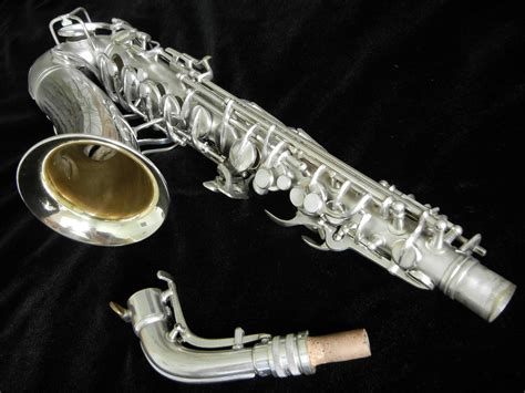 1935 Conn 6M alto saxophone, silver plate and Metro neck – Stohrer Music