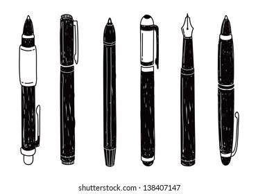 Set Pen Doodle Stock Vector (Royalty Free) 138407147 | Shutterstock