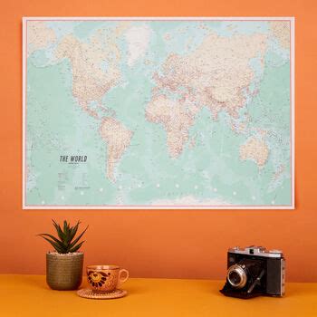 Vintage World Map Poster By Maps International