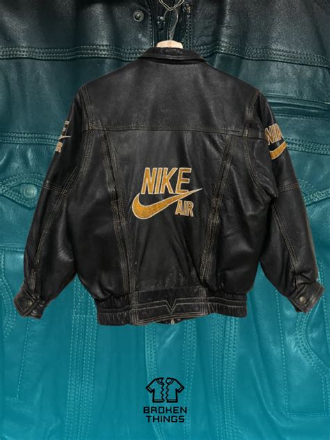 Nike Nike leather jacket bootleg 90s vintage | Grailed