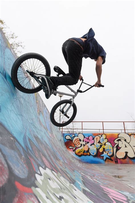 Rider Performing Trick On BMX by Milles Studio - Bike, Riding