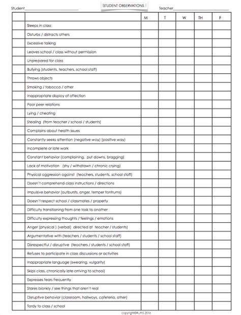 Pin by Kimberly Christenbury Duggan on Behavior Charts and Checklists ...