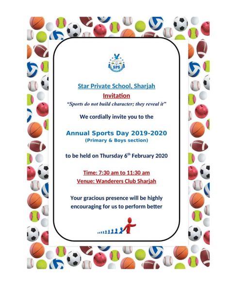 Circular no. 30- Primary & Boys Sports Day, Sports Day Invitation | Star Private School